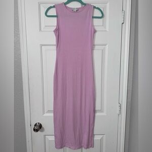 Gianni Bini Midi ribbed tank dress in light Pink